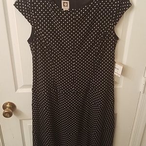 Black dress with white polka dots size 12